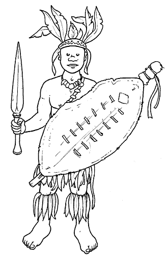 zulu dancer coloring pages - photo #3