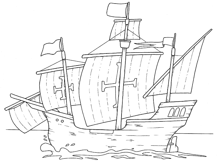 la nina ship coloring pages - photo #31